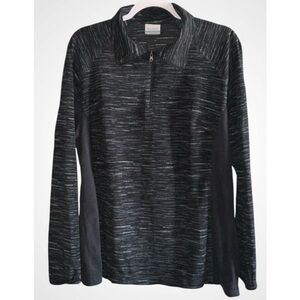 Columbia Women's Charcoal & Black 1/4 Zip Fleece Pullover X-Large